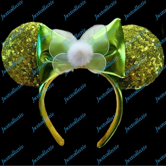NWT Disney Parks Tinkerbell Minnie Ears Headband - Picture 3 of 4